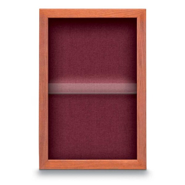 Indoor Enclosed Combo Board, 48"x36", Black Frame/White Porc & Cobalt
